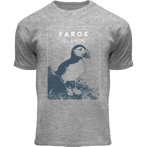 FOX T-shirt KIDS Square Puffin Heather Grey, "Faroe Islands