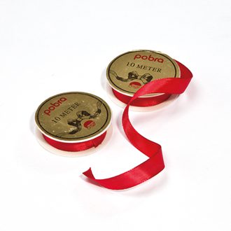 Rayon ribbon, 15mmx10m, red