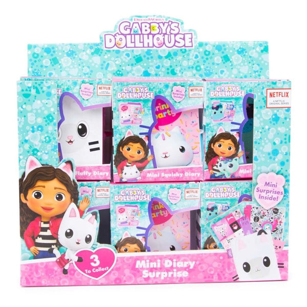 Gabbys Dollhouse Mini Diarys - 3 Asst.