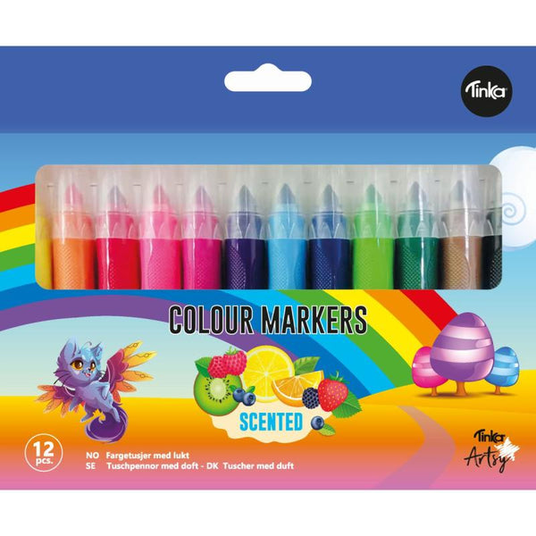 Colour Markers scented jumbo 12 stk