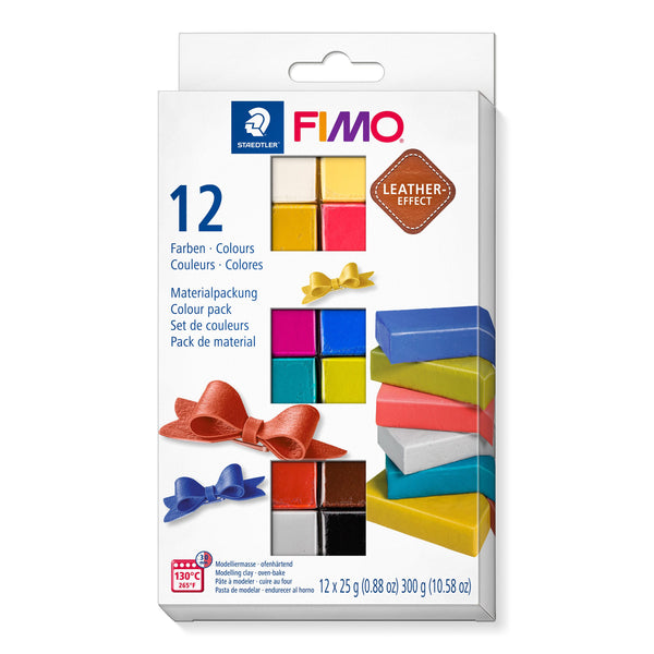 FIMO LEATHER EFFECT FARVESÆT.