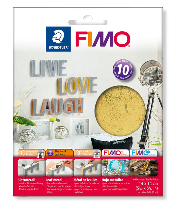 FIMO ACCES LEAF METAL GULD