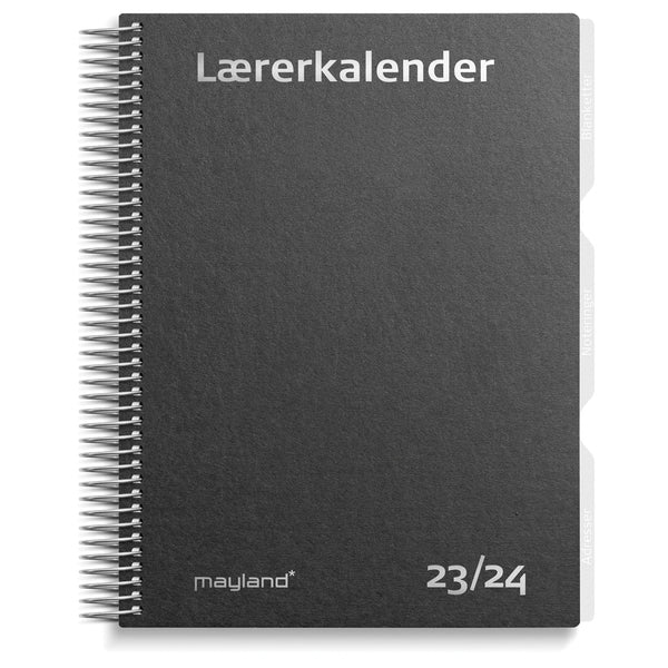 A5 lærerkalender, uge, højf. fiberpap, sort, FSC Mix