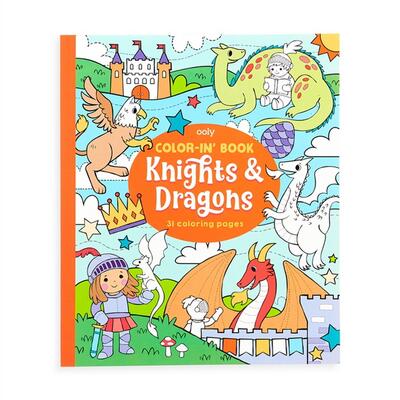 Color-in Book - Knights & Dragons