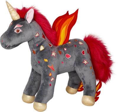 Large fire plush unicorn Enja