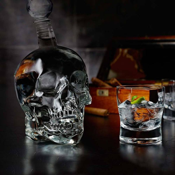 Glass Skull Bottle 1000 ml