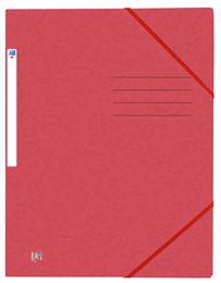 FOLDER ELAST 3 FLAP OXFORD TOPFILE+ W.PRINT A4 mørke rød