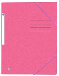 FOLDER ELAST 3 FLAP OXFORD TOPFILE+ W.PRINT A4 pink